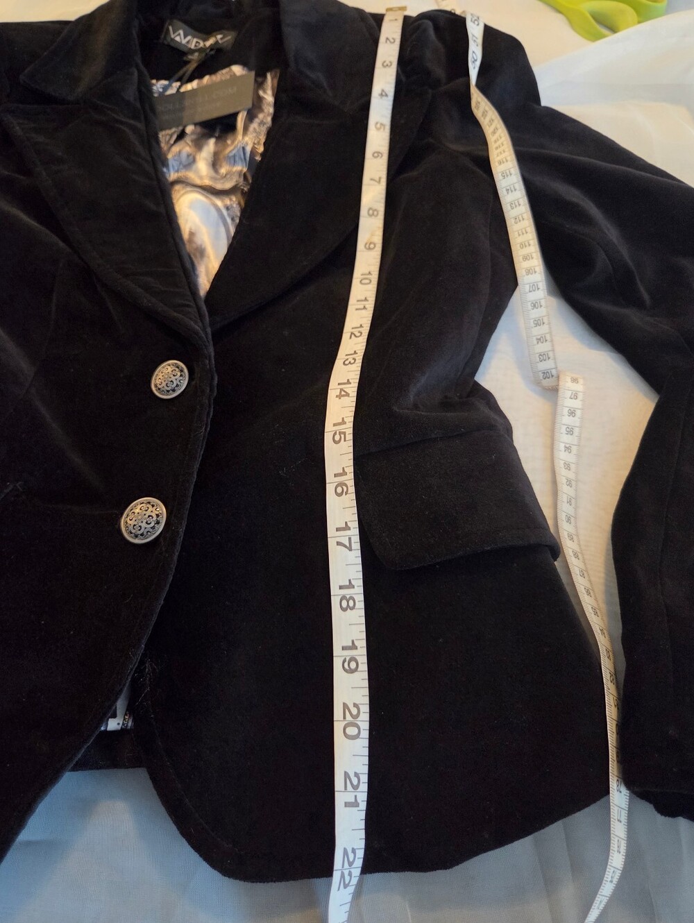 NWT Dolls Kill Widow - Dark Bloodlust Velvet Structured Blazer Jacket, Black, S - Picture 11 of 16
